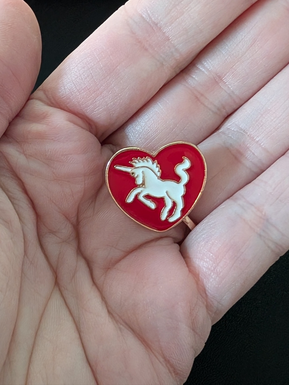 Unicorn Heart Enamel Pin